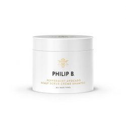 PHILIP B. Peppermint Avocado Scalp Scrub 8 Fl Oz - Crème Shampoo Sea Salt Scalp Scrub with Witch Hazel and Aloe for
