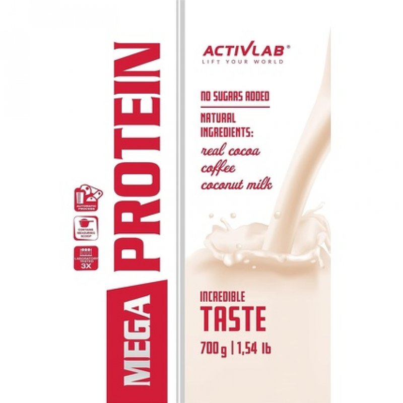 Activlab Mega Whey Protein Concentrate 700g Creatine Monohydrate Taurine Muscle Building with Coconut Milk Muscle