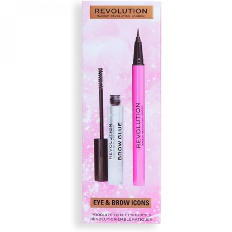 Revolution Eye and Brow Icons Gift Set with Brow Glue and Liquid Liner