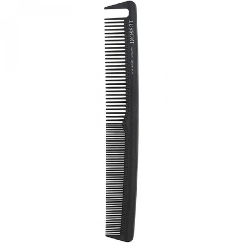 T4B Lussoni Cutting Comb Shatterproof Carbon Hair Cutting Comb for All Hair Types with Antistatic and Negative Ions