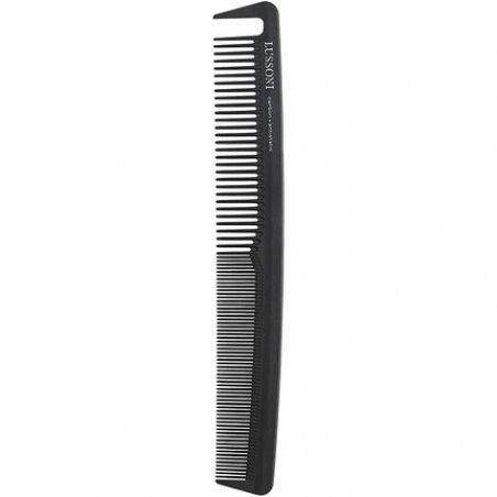 T4B Lussoni Cutting Comb Shatterproof Carbon Hair Cutting Comb for All Hair Types with Antistatic and Negative Ions