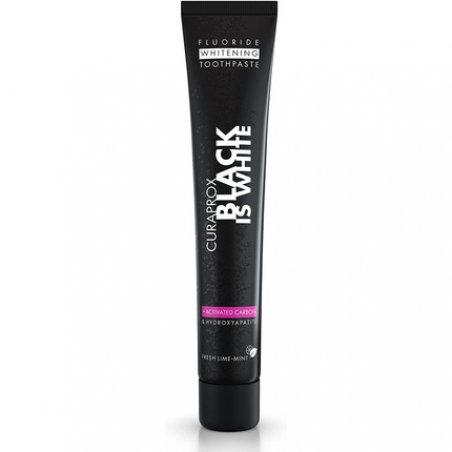 Curaprox Black is White Toothpaste 60ml - Activated Charcoal Whitening Toothpaste - SLS Free Microplastic Free