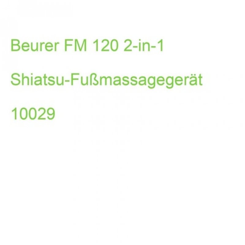 Beurer FM 120 2-in-1 Shiatsu Foot Massager 10029