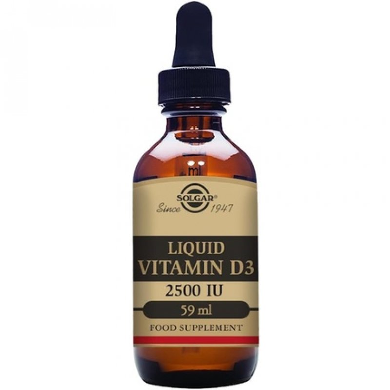 Solgar Liquid Vitamin D3 2500 IU Keeps Bones and Teeth Healthy Supports Immunity Vegetarian