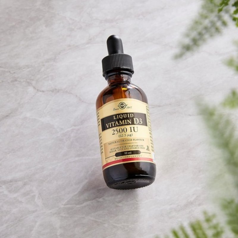 Solgar Liquid Vitamin D3 2500 IU Keeps Bones and Teeth Healthy Supports Immunity Vegetarian