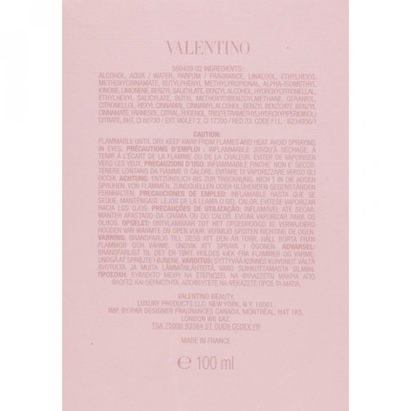 Valentino Donna Femme Woman Eau de Parfum 100ml Black