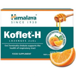 Himalaya Herbals Koflet-H Lozenges Orange Flavor with Honey, Ginger and Essential Oils 12 Lozenges
