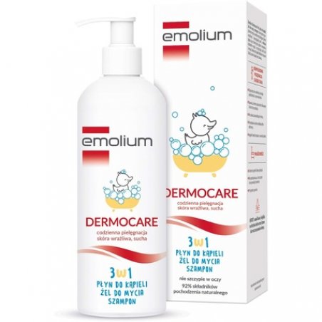 EMOLIUM Dermocare 3-in-1 Bath Lotion Wash Gel Shampoo 400ml for Children from 1 Month