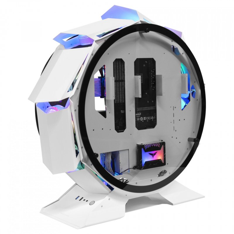 Boitier Mini Tour Micro ATX Mars Gaming MCORB avec panneaux vitrés (Blanc)