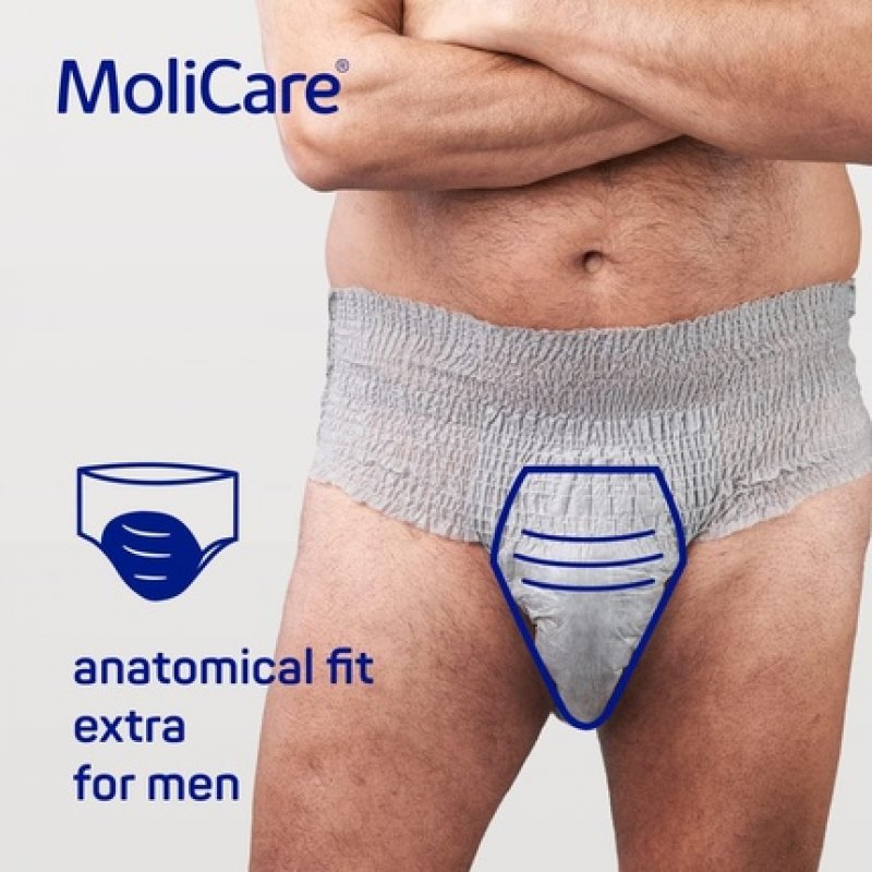 MoliCare Premium Men Pants for Bladder Weakness with Aloe Vera Size L - Pack of 7