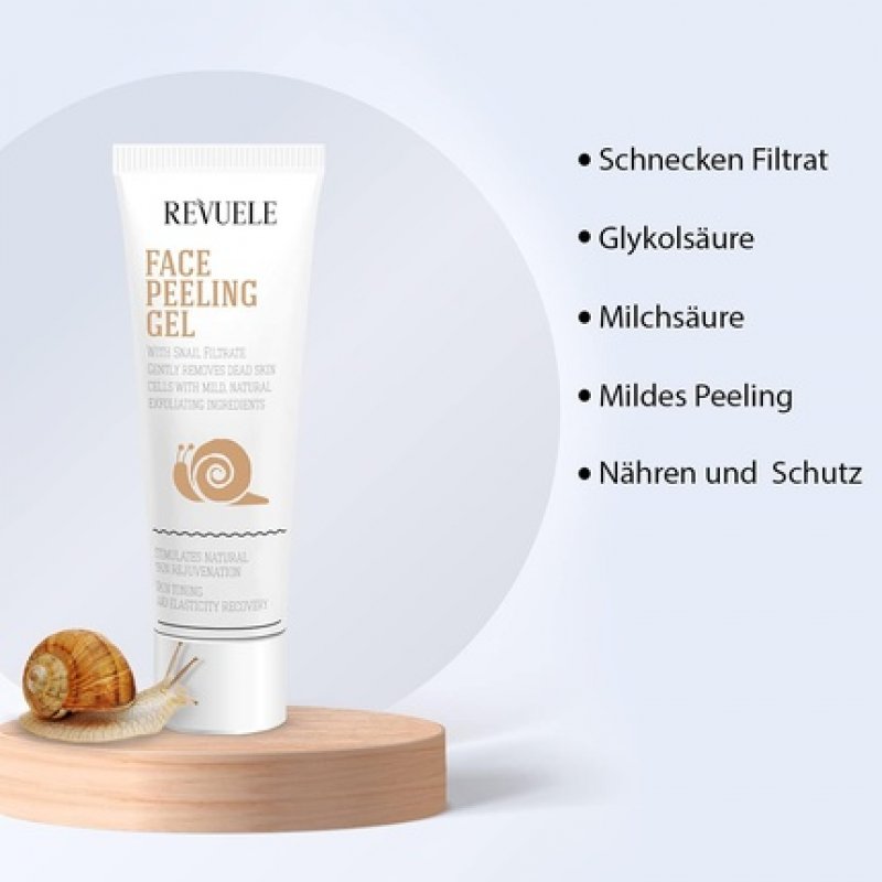 Revuele Face Scrub Gel 100% Pure Natural and Organic with Snail Filtrate 80ml