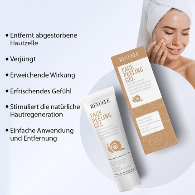 Revuele Face Scrub Gel 100% Pure Natural and Organic with Snail Filtrate 80ml