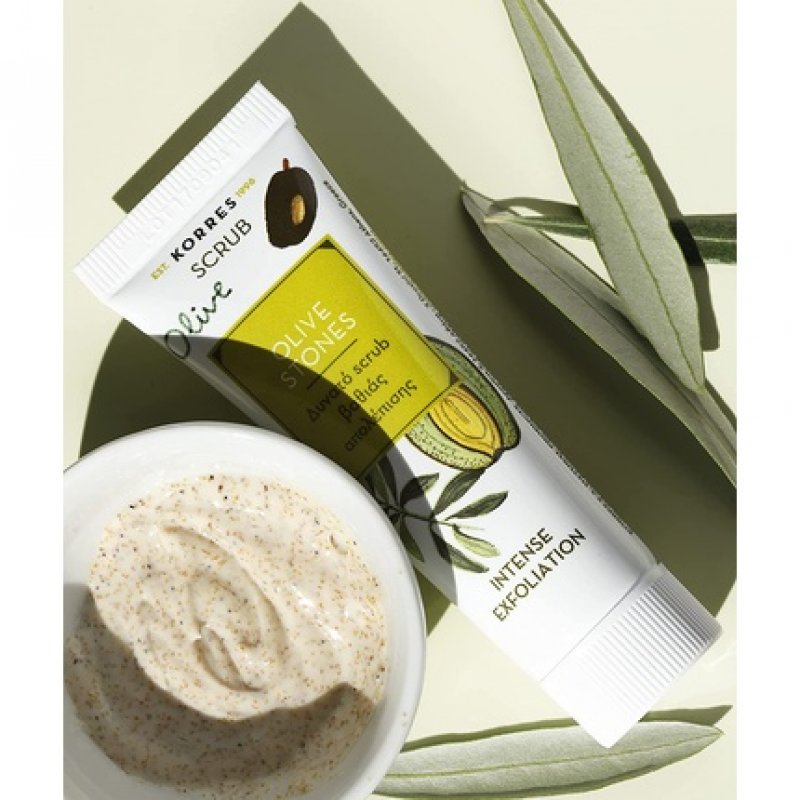 Korres Natural Olive Stones Scrub 18ml, Vegan