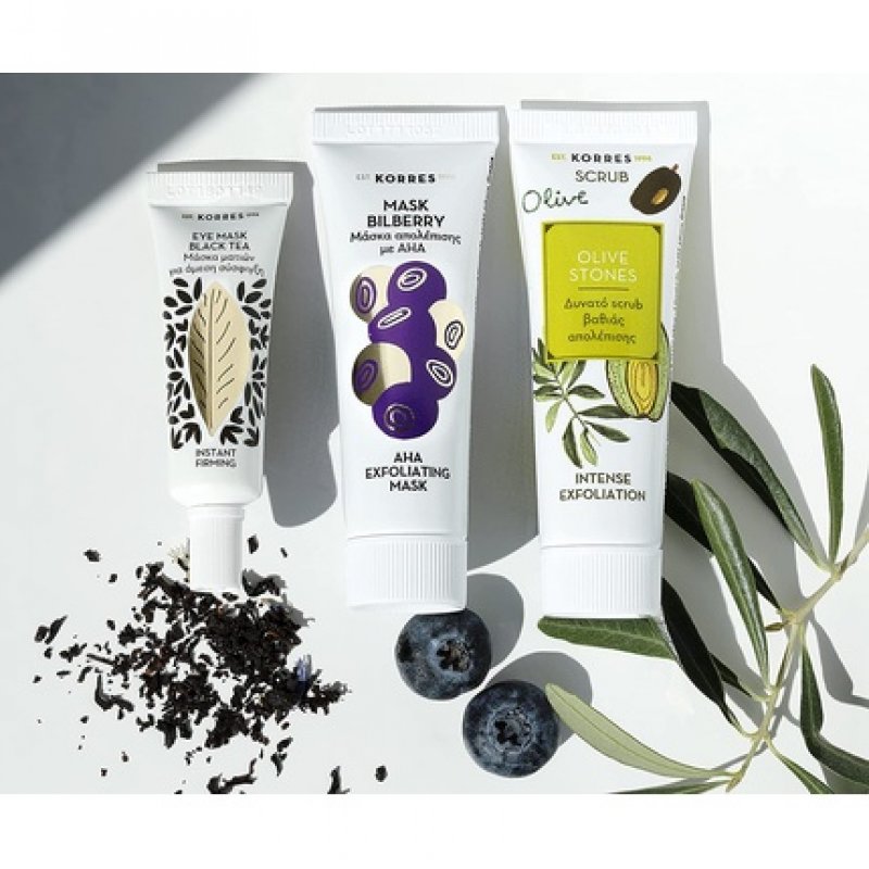 Korres Natural Olive Stones Scrub 18ml, Vegan