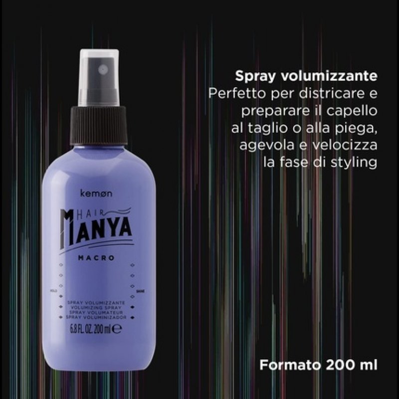Kemon Hair Manya Macro Volumizing Spray for Fine to Medium Hair 200ml