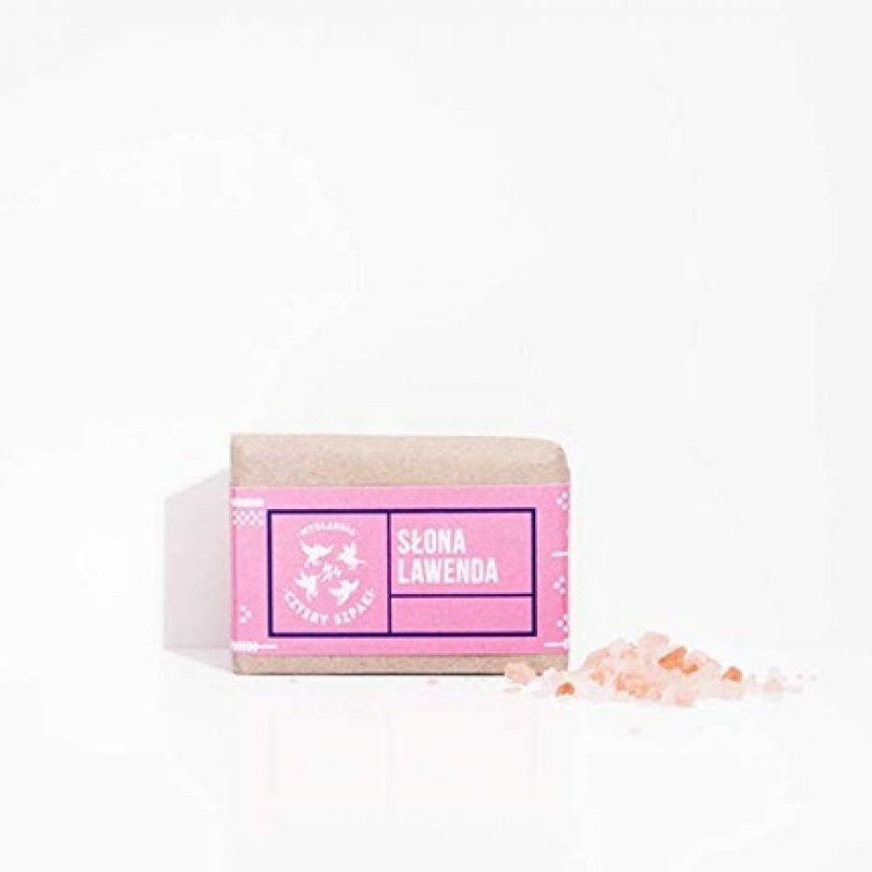 Natural Eco Salty Lavender Bar Soap with Himalayan Salt 110g