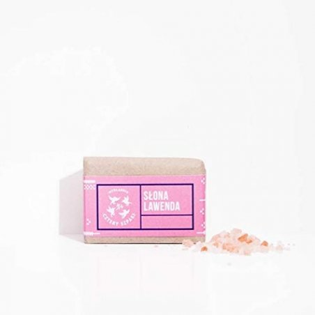 Natural Eco Salty Lavender Bar Soap with Himalayan Salt 110g