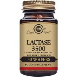Solgar Lactase 3500 Wafers - Aids Dairy Digestion - Helps Break Down Sugar in Milk - Vegan and Kosher