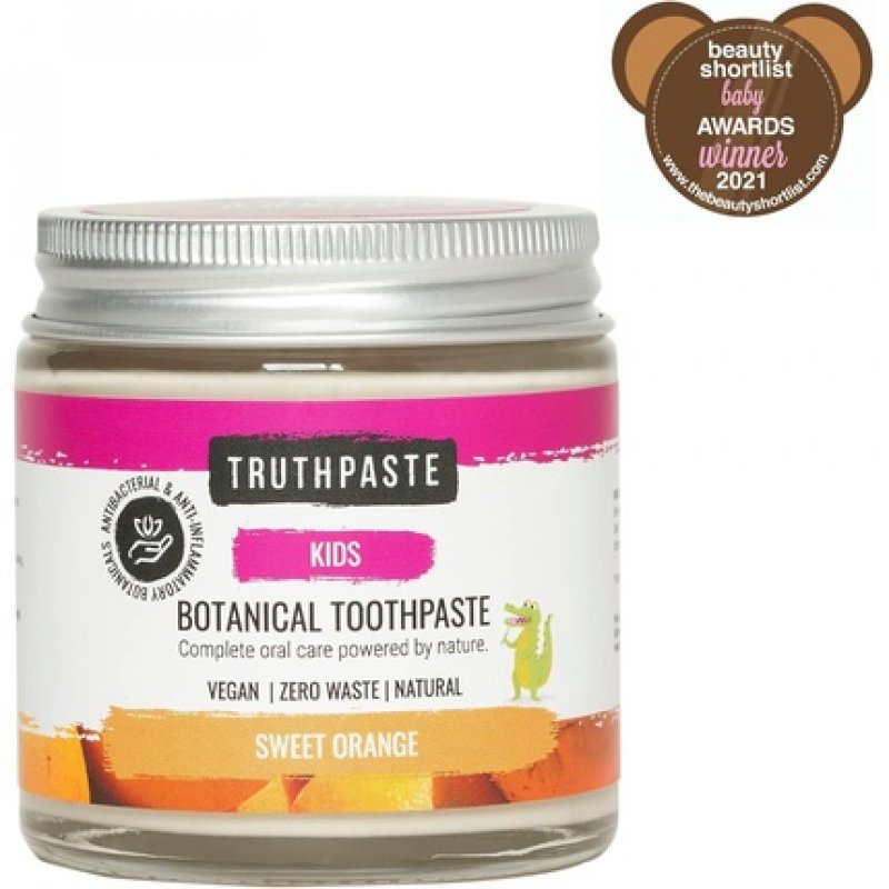 TRUTHPASTE Kid's Children's Natural Zero Waste Toothpaste Sweet Orange 100ml