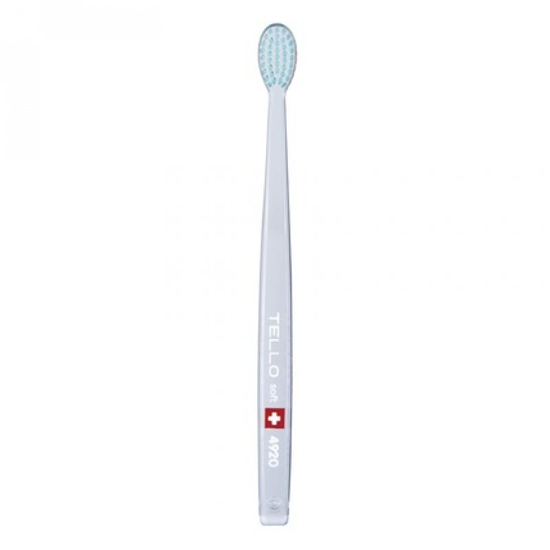 TELLO 4920 Adult Soft Swiss Toothbrush with Ergonomic Handle 1 Count