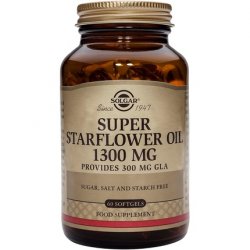 Solgar Super Starflower Oil 1300mg Softgels with Omega-6 and GLA 60 Capsules