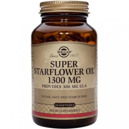 Solgar Super Starflower Oil 1300mg Softgels with Omega-6 and GLA 60 Capsules