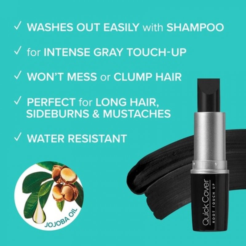 KISS Quick Cover Gray Hair Root Touch Up Stick Black