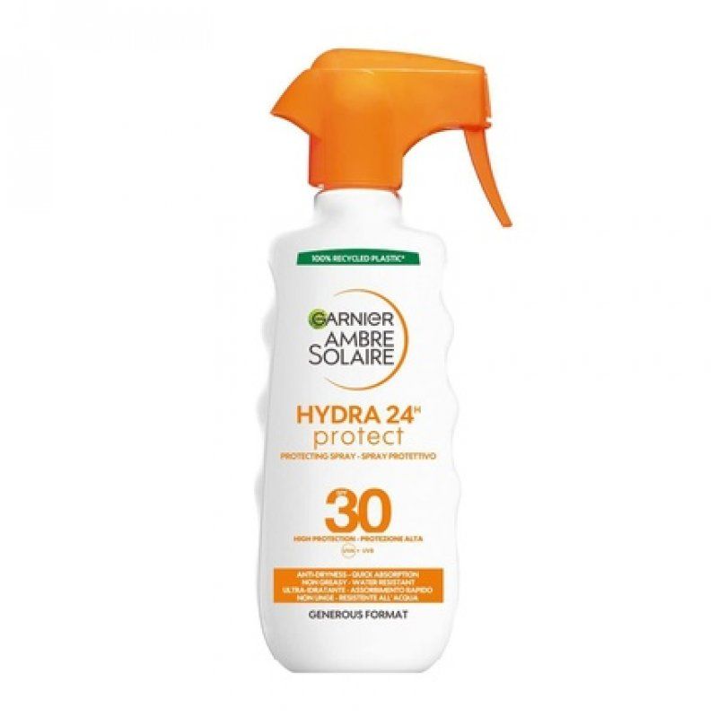 Garnier Ambre Solaire Hydra 24H Protect Moisturizing Sun Protection Spray for Face and Body SPF 30
