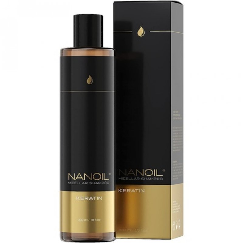 Nanoil Micellar Shampoo with Keratin 300ml - Hair Regeneration and Cleansing, Strengthening for Weak Hair, Healthy Hair