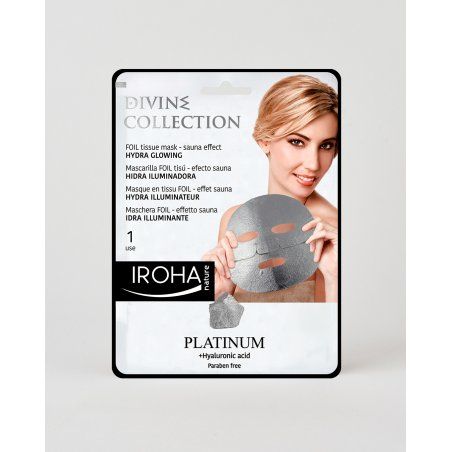 Iroha Nature Hydra Illuminateur Masque en Tissu FOIL - PLATINE 1 use