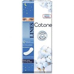 Lines Cotone Notte Anatomical Extra Long 12 Pieces Sanitary Napkins