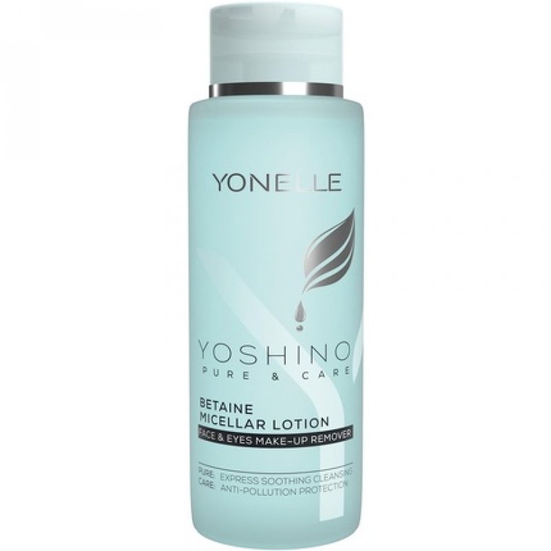 YONELLE Micellar Cleansing Water for All Skin Types Yoshino Pure & Care with Betaine, Jeju Blossom Essence and