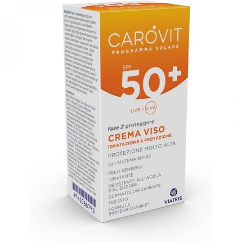 Carovit Sun Program Face Cream SPF50 Very High Sun Protection 50ml Bottle