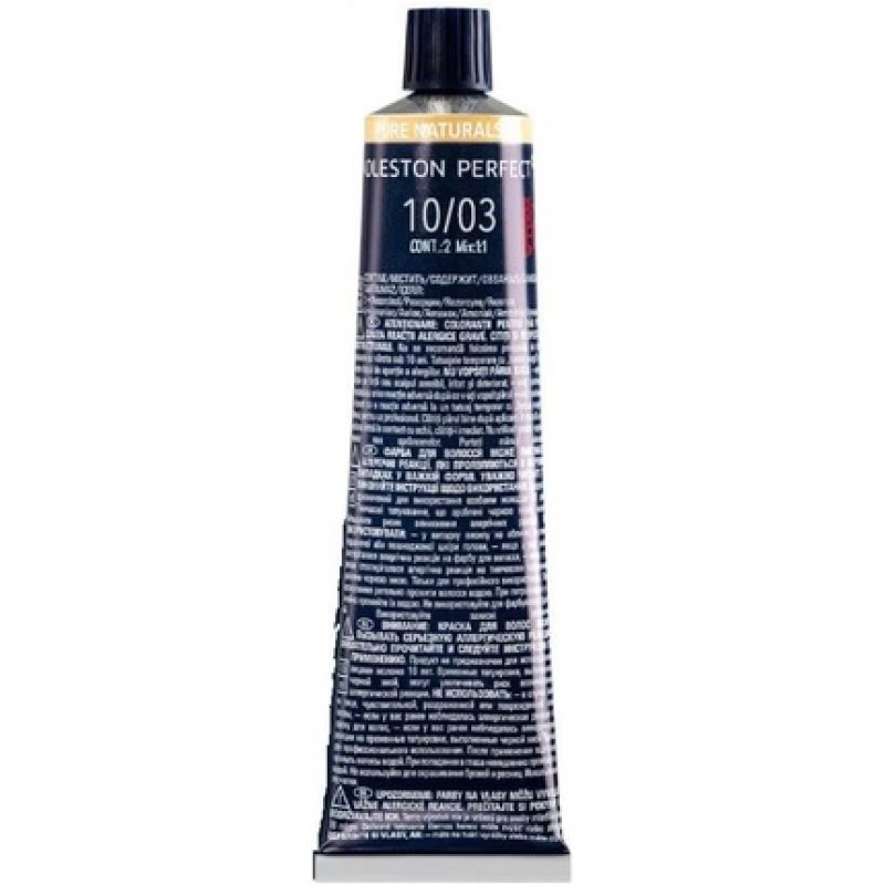 Koleston Perfect Pure Naturals Hair Color 10/03 60ml