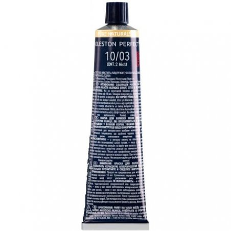 Koleston Perfect Pure Naturals Hair Color 10/03 60ml