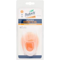 Podovis Gel Heel Pads for Prevention and Cushioning of Heel Spurs - Large 41-45cm L (41-45cm)