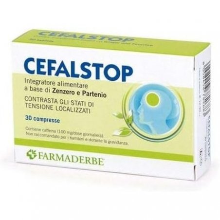 FARMADERME CEFALSTOP Integrator 30 Tablets Headache Migraine Ginger Feverfew