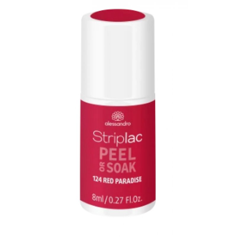 alessandro Striplac Peel or Soak VEGAN RED PARADISE LED Nail Polish 8ml
