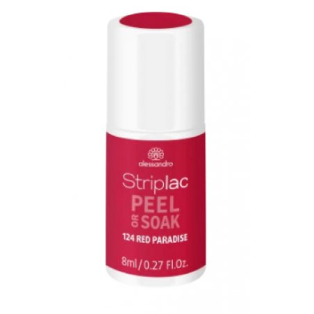 alessandro Striplac Peel or Soak VEGAN RED PARADISE LED Nail Polish 8ml