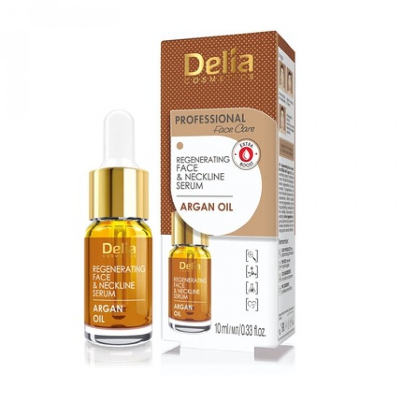 Delia 100% Regenerating Face and Neckline Serum with Argan Oil 10ml 0.33oz
