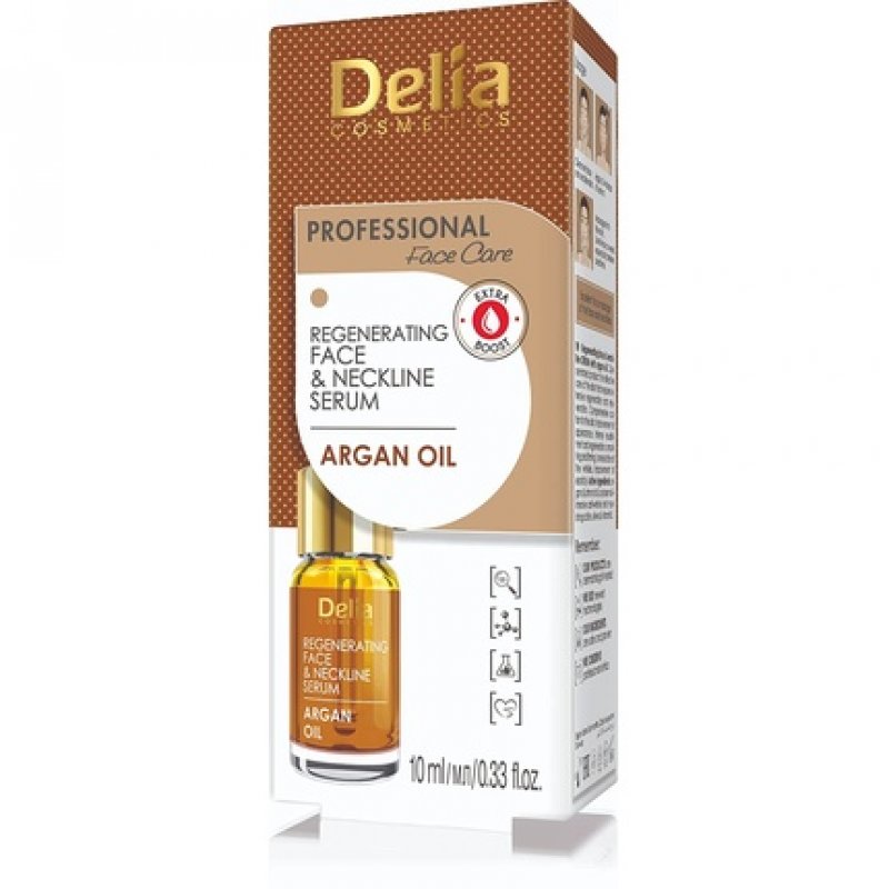 Delia 100% Regenerating Face and Neckline Serum with Argan Oil 10ml 0.33oz