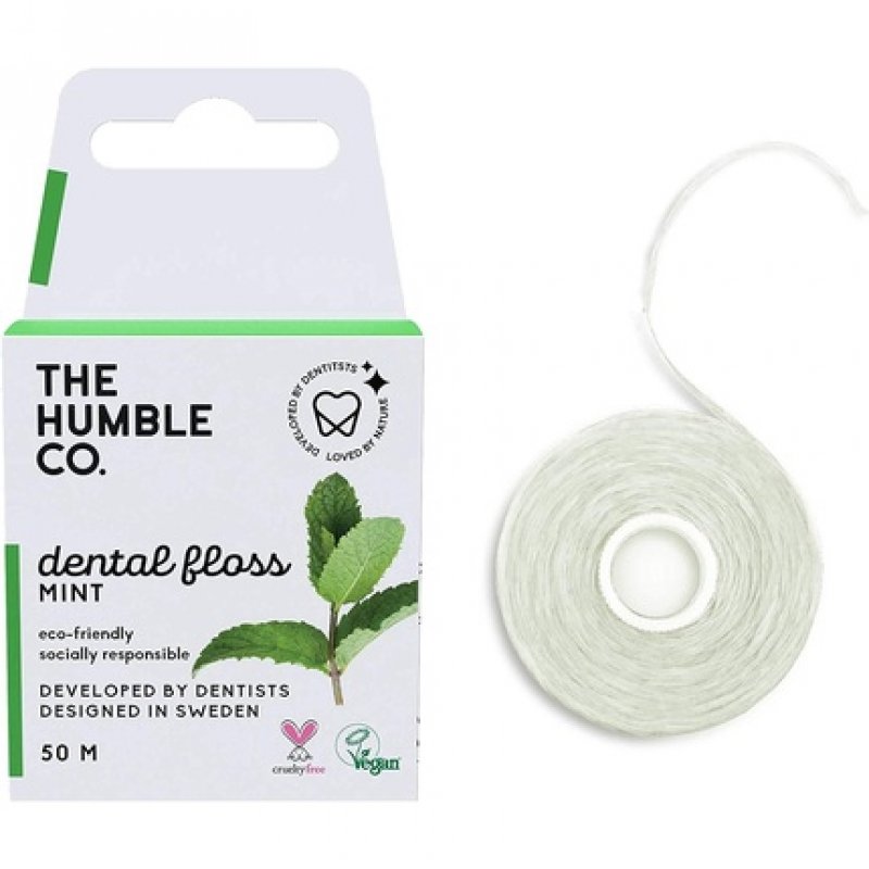 The Humble Co. Dental Floss Fresh Mint Developed by Dentists Designed in Sweden Teeth Cleaning Sustainable Reusable