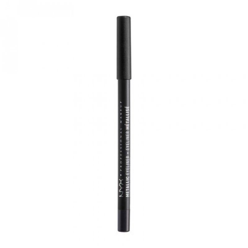 NYX PROFESSIONAL MAKEUP Metallic Eyeliner Pencil Black Metal 0.048 Ounce