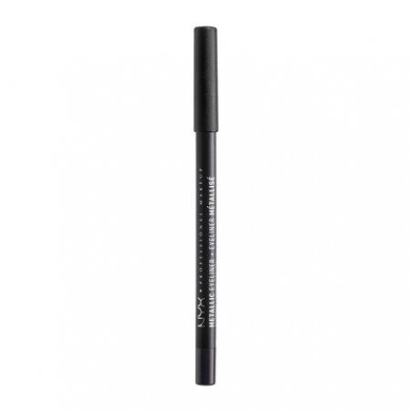 NYX PROFESSIONAL MAKEUP Metallic Eyeliner Pencil Black Metal 0.048 Ounce