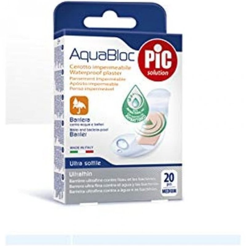 Pic Aquabloc Waterproof Plasters Medium 20 Units