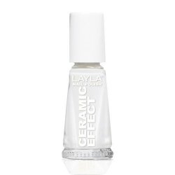 Layla Cosmetics Ceramic Effect Nail Polish Soft White 10ml
