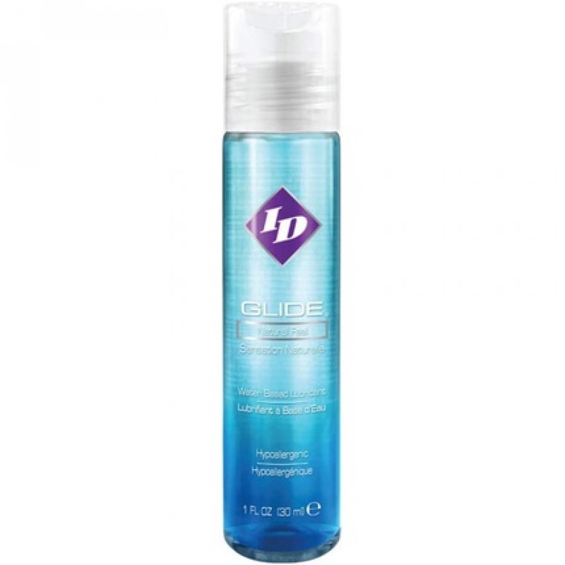 ID Lubricants Glide Natural Feel Water-Based Personal Lubricant Pocket Bottle 1 Fl Oz