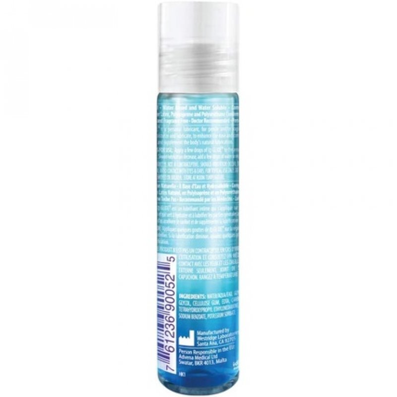 ID Lubricants Glide Natural Feel Water-Based Personal Lubricant Pocket Bottle 1 Fl Oz