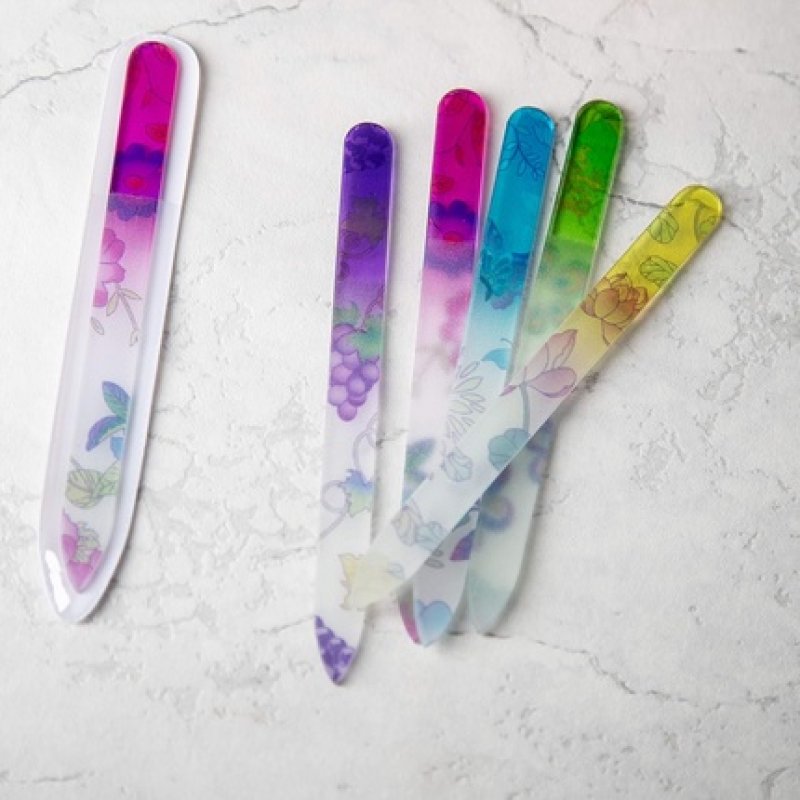 T4B MIMO Glass Nail File with Flower Pattern