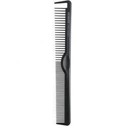 T4B Lussoni Cutting Comb Carbon Haircutting Comb for All Hair Types with Antistatic and Negative Ions, Coarse and Fine